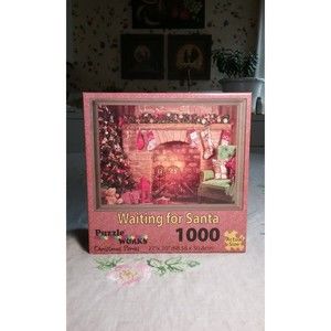 Puzzle Works Waiting for Santa 1000 Piece Jigsaw Puzzle New Sealed